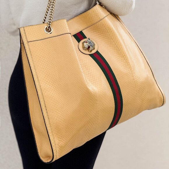 Gucci Rajah Maxi Python tote - Picture 11 of 11
